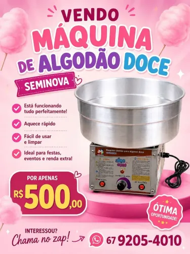 Máquina profissional fazer algodão doce 