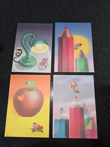 Raro Lote 4 Papéis De Carta Darcy Menino Sequência Completa