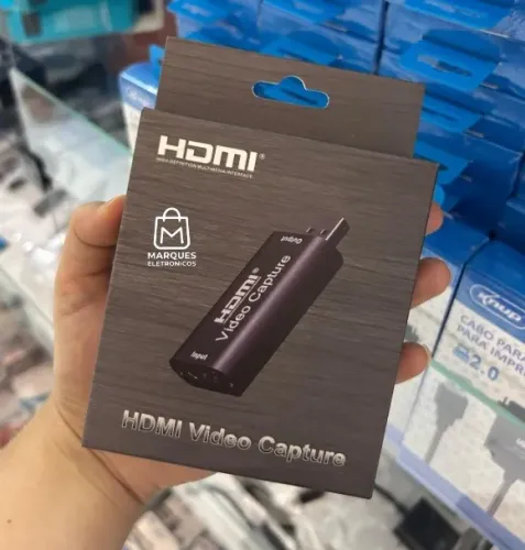 PLACA DE CAPTURA DE VÍDEO HDMI USB 2.0 FULL HD 1080P PARA LIVES E GRAVAÇÃO 