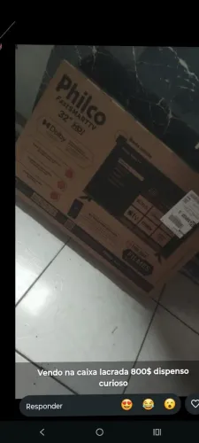Tv 32 polegadas completa na caixa 800$