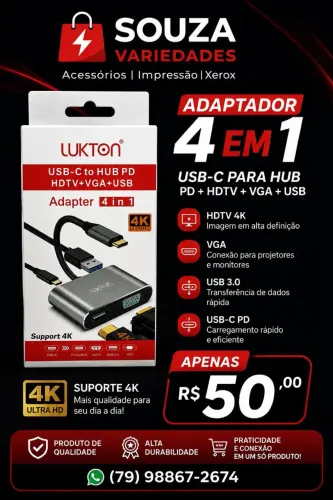 Adaptador tipo C 4/1