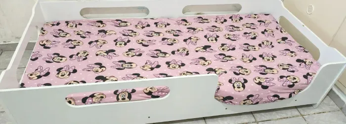 Cama Montessoriana Solteiro Branca com Colchão - Infantil