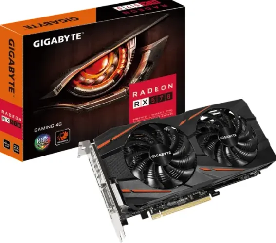 Placa de vídeo - Rx 570 4gb - Com Manual e Caixa