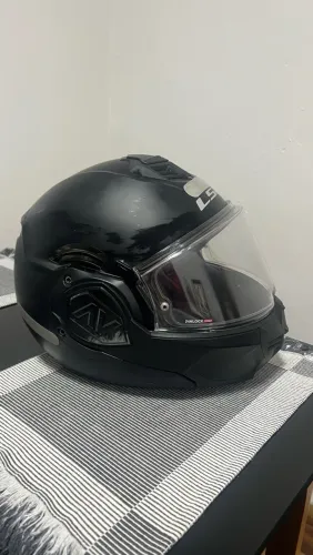 Capacete Articulado LS2 Advant Preto Fosco (Com Intercomunicador e Bag)