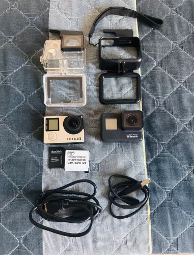 GoPro Hero 4 e 7 (duas pelo preço de uma)
