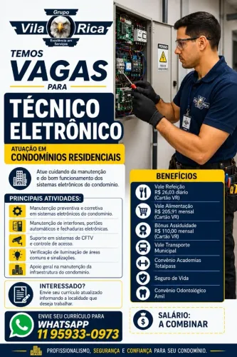 TECNICNO INSTALADOR DE PORTARIA REMOTA