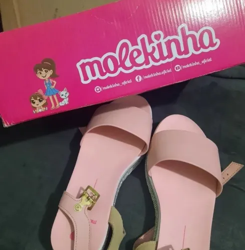 Sandália rosa da Molekinha - Número: 35