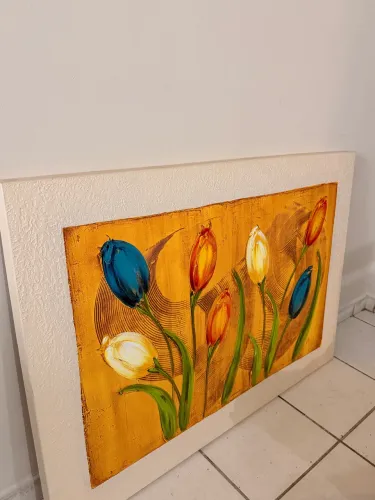 Quadro decorativo floral tulipas 