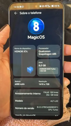 Celular Honor zero