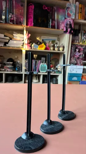 Kit 03 Suportes Boneca Monster High - Original Preto