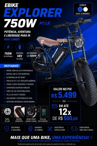Bicicleta Elétrica 750w