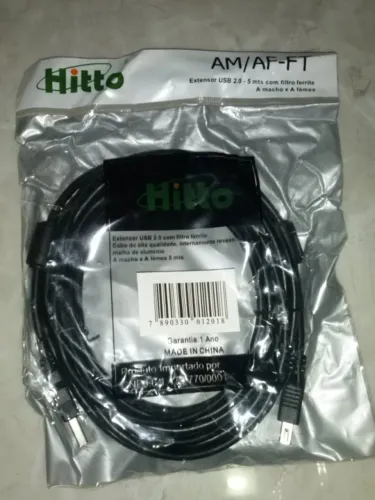 Cabo Extensor Usb M X F 5,00 Mts Com Filtros Preto