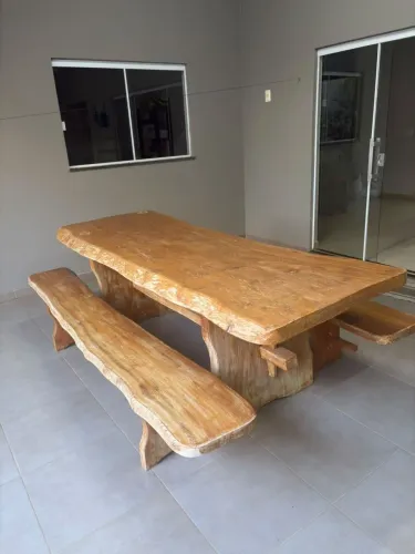 Mesa madeira pranchão unico