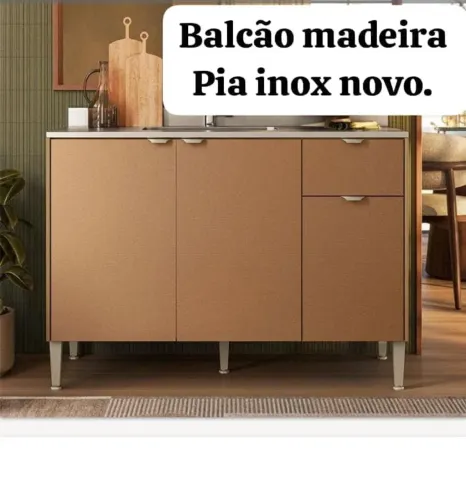 Balcão com pia para cozinha novo oferta