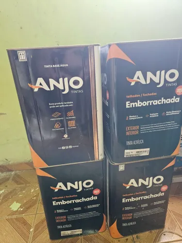 Tinta acrilica emborrachada 18L Anjo branco fosco