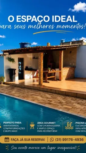 ESPAÇO PARA  EVENTO FAMILIAR COM PISCINA
