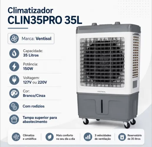 Climatizador Ventisol CLIN 35 PRO - 35 Litros