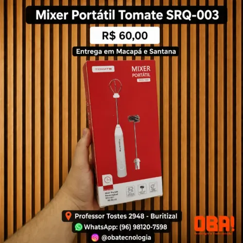 Mixer portátil com mola extra e 3 velocidades - Tomate