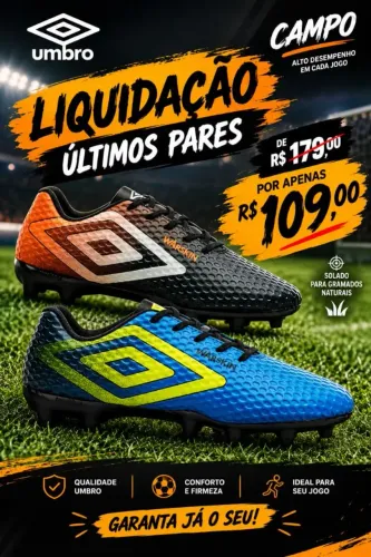 Chuteira umbro Campo promoção Original 