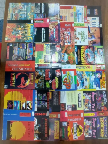 33 encartes mega drive