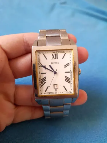 Relógio Masculino Guess Aço Inox Retangular (Original)