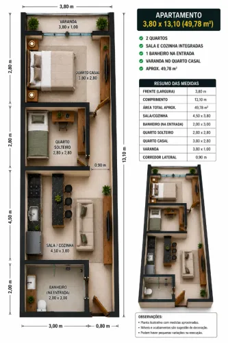 APARTAMENTO NOVO EM JACARAÍPE - SERRA/ES