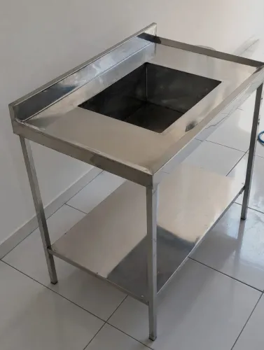 Pia inox 1,00m x 80cm