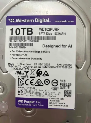 HD 10tb WD Purple ligado 3 vezes