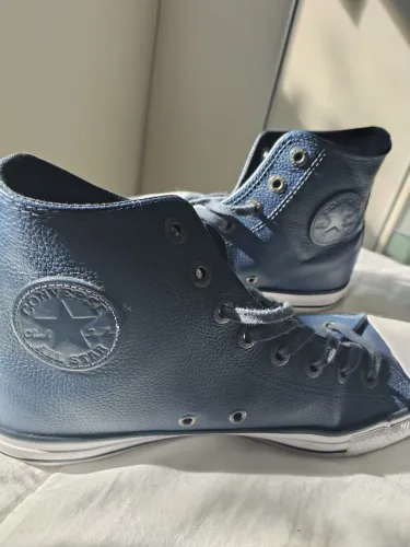 TENIS AZUL CONVERSE COURO CHUCK TAYLOR ALL STAR