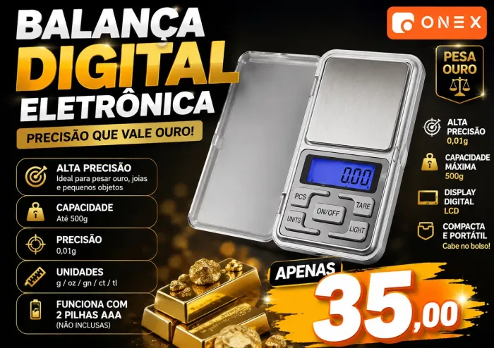 Balança Digital Pesa Ouro 