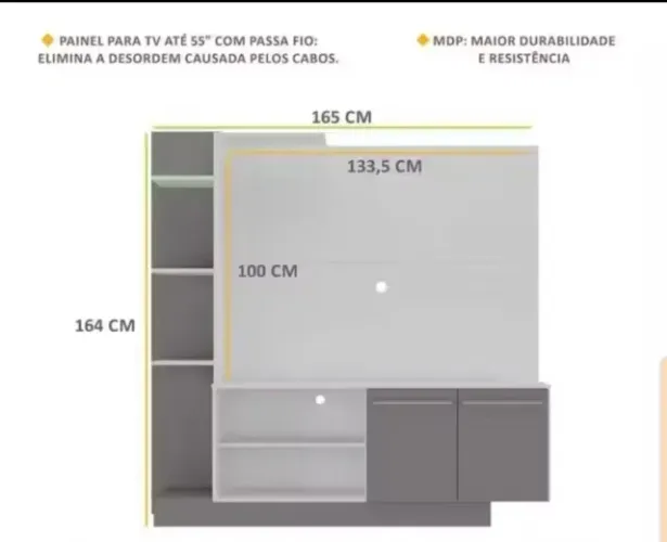 Estante com Painel para TV