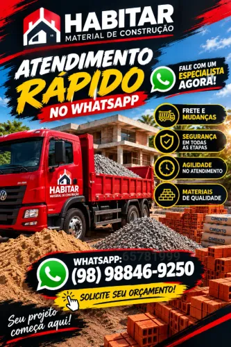 Tijolo, Areia, Brita, Piçarra com entrega rápida 