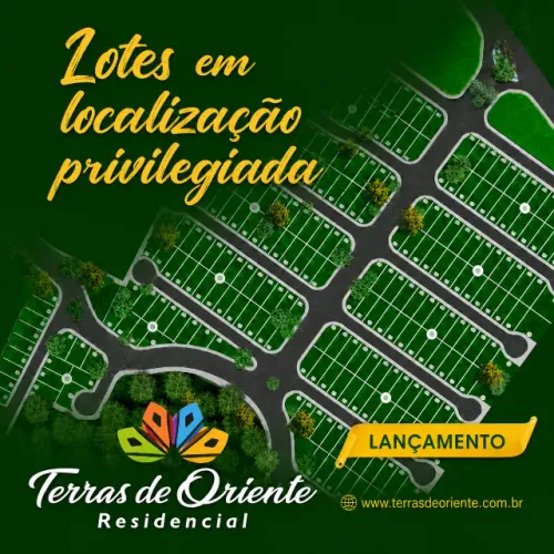 TERRENO À VENDA - RESIDENCIAL TERRAS DE ORIENTE/SP - 215m²