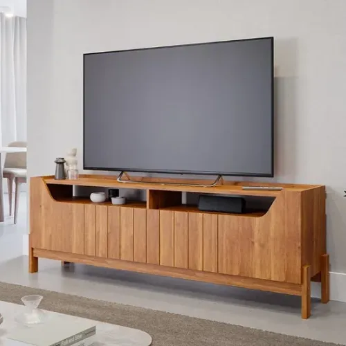 Rack Moema com nichos 100% MDF para TV até 70" - Entrega e montagem grátis p/ Fortaleza