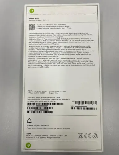 IPHONE 16 PRO TITÂNIO LACRADO!