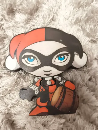 Boneco Colecionável Arlequina (Harley Quinn) - Puzzle Toy Piticas DC
