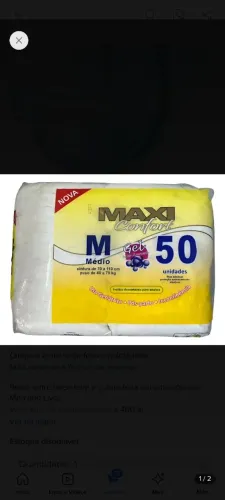 Fraldas geriatrica max confort (m) com 50 unidades