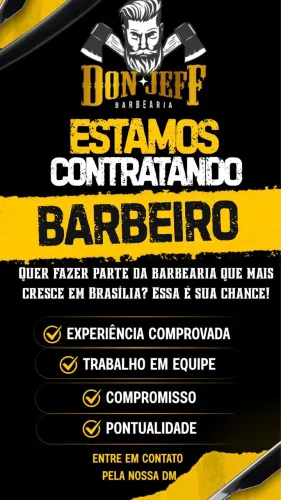 VAGA PARA BARBEIRO - DON JEFF BARBEARIA