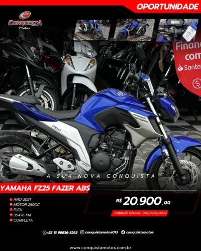Fz25 Fazer 250 ABS 2021 | Apenas 35.476Km