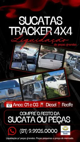 Peças usadas Tracker 4x4 Brasil sucata seminovas Suzuki Grand Vitara até 2000, Tracker 4x4