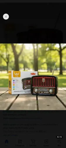 Radio retro completo am FM recarregável Bluetooth pendreve lanterna tomada 