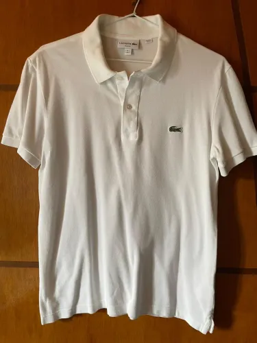 Camiseta Lacoste Slim fit branca