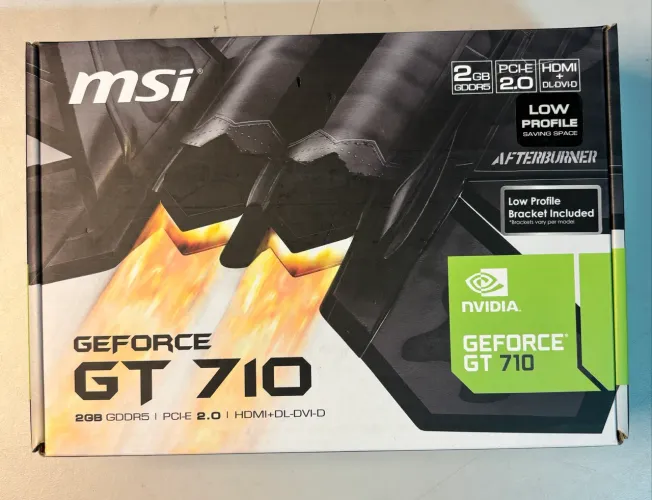Placa De Vídeo Nvidia Msi Gt 710 2G DDR3, 64 Bits
