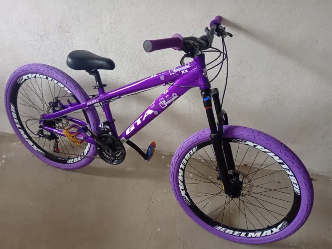 Bicicleta GTA Rebel Roxa 12x S/Juros cartão 