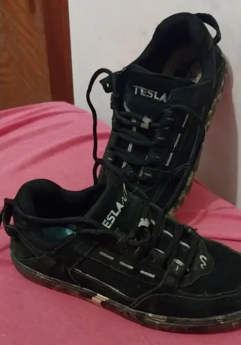 Tênis Tesla Skate Waer coil Black Reflect Mesclado original número 40