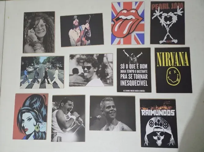 12 Quadros MDF decorativos bandas rock