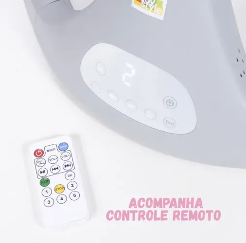 Cadeira de descanso para bebê com música, mosqueteiro e controle remoto