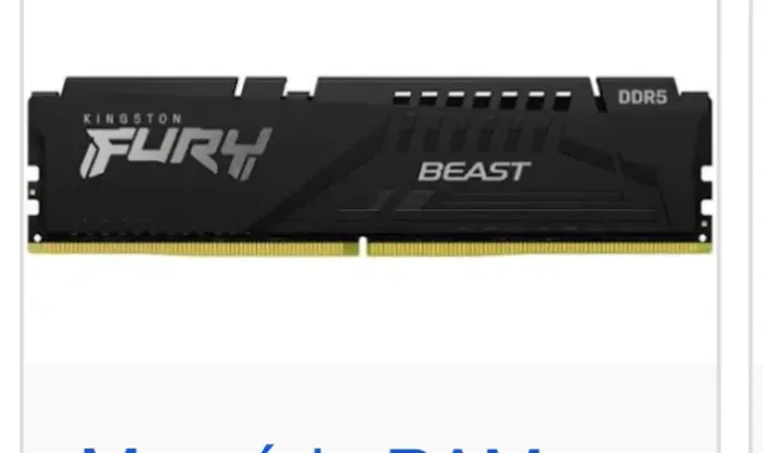 Memória ram fury 16gb ddr5 nova 