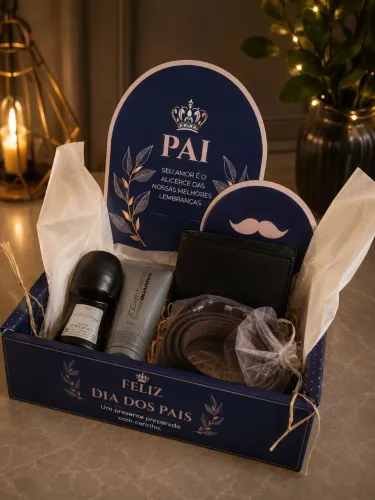 Kit executivo - kit dia dos pais - caixa personalizada dia dos pais