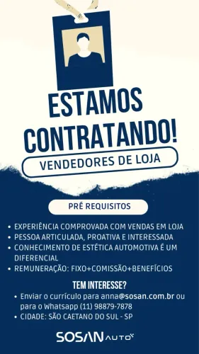 VAGA PARA VENDEDOR